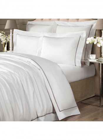 Plaza Duvet Cover Cotton White 220x240centimeter