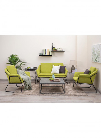 2-Seater Harmonia Sofa Green/Black 130x74x74cm