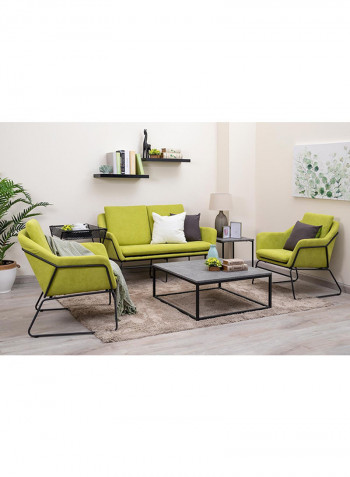 2-Seater Harmonia Sofa Green/Black 130x74x74cm