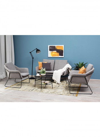 2-Seater Harmonia Sofa Grey/Black