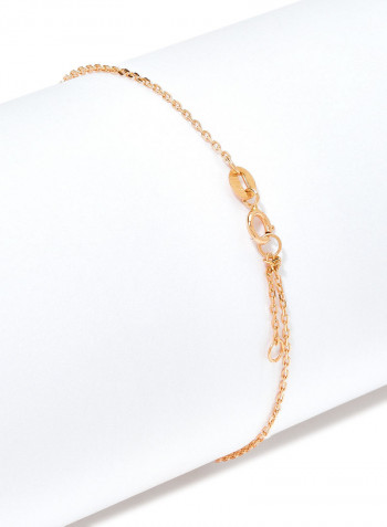 18 Karat Rose Gold Mother Of Pearl Single Stone Bracelet
