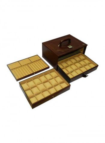 36-Grid Watch Box With Pen And Ring Cufflink