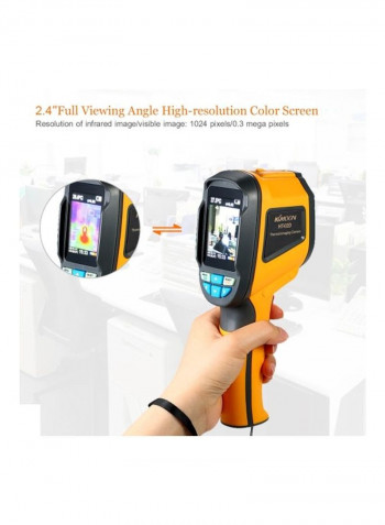 Handheld Infrared Thermal Imager Thermometer Orange/Grey 21.2x6.2x9.5centimeter