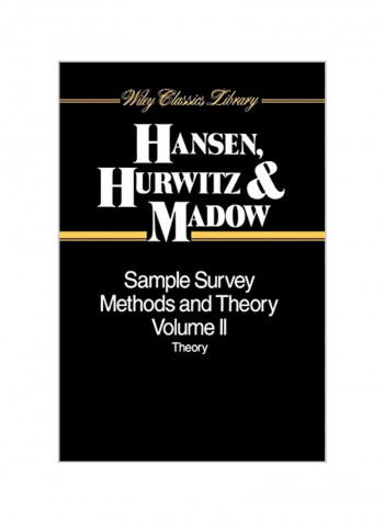 Sample Survey Methods and Theory, Volume 2: Theory Paperback