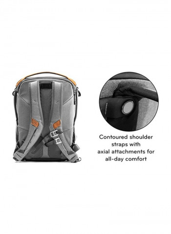 Everyday Zippered Backpack V2 20L Ash