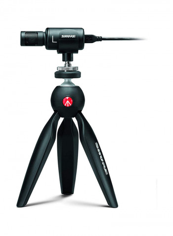 MV88+ Video Kit Digital Stereo Microphone and Accessories for Smartphones MV88+DIG-VIDKIT Black