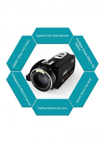 24 MP Full HD 37mm Wide Angle Lens Digital Zoom Camcorder