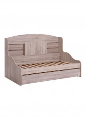Costagat Cabin Day Single Bed With Pull Out Trundle Beige 90 x 190centimeter