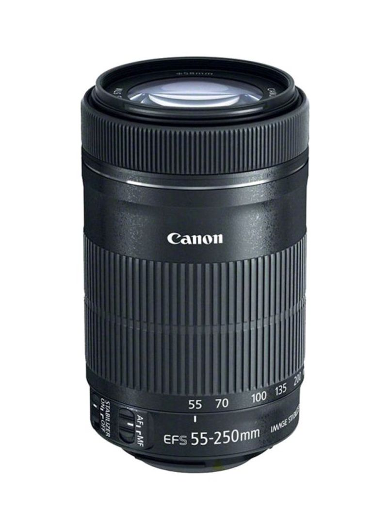 EF-S 55-250mm F/5.6 IS STM Lens For SLR Camera Black Black