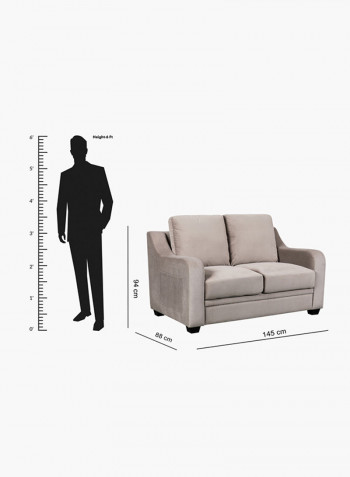 Gary 2-Seater Sofa Grey/Black