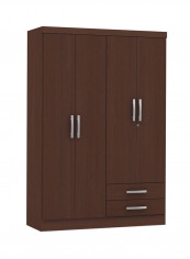 Four Door Wardrobe Armoire Brown 180x160x52centimeter
