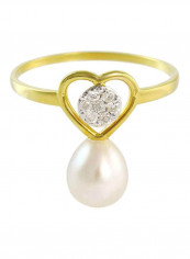 18 Karat Gold Diamond And Pearl Solitaire Ring reviews 18 Karat Gold Diamond And Pearl Solitaire Ring