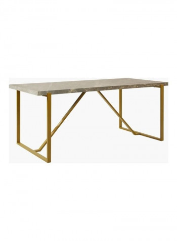 6-Seater Dining Table Gold