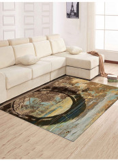 Color Block Abstract Design Mat Multicolour 160x230centimeter