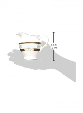 Marchesa Palatial Garden Creamer White/Brown/Blue 4.1inch