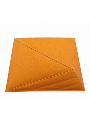 Rhetoric Genuine Leather Clutch Mustard