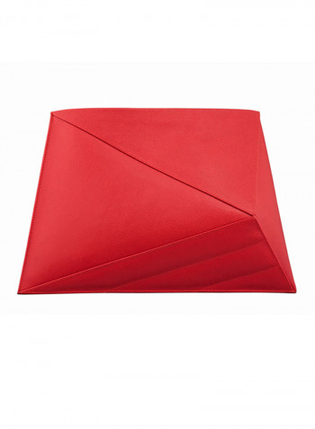 Rhetoric Leather Clutch Red