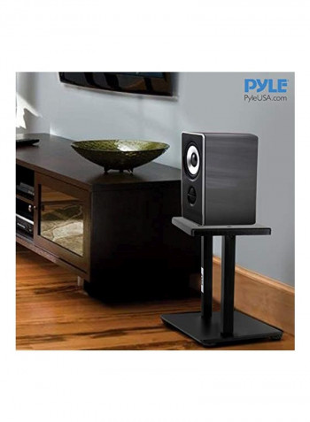 2-Piece Quad Speaker Stands 13inch Black