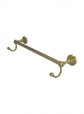 Dottingham Collection Wall Mounted Towel Bar With Hook Gold 76.2centimeter