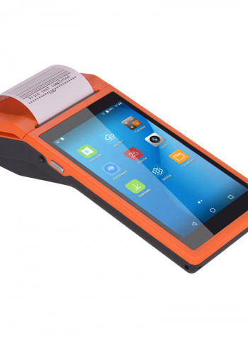 All in One Handheld PDA Printer Smart POS Terminal Wireless Intelligent Payment Portable Printers 21.5 x 8.6 x 5.3cm Orange