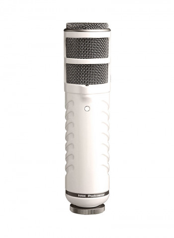 Podcaster USB Microphone White/Grey