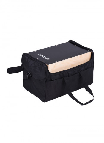 Wooden Cajon Box Percussion With Adjustable Strings And Carry Bag