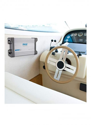 4-Channel Marine Amplifier Receiver PLMRMP4A Grey