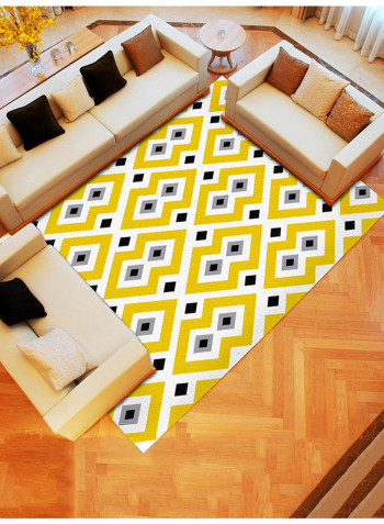 Unique Geometric Pattern Antiskid Mat Multicolour 160x230centimeter