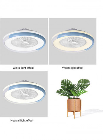 Modern Ceiling Fan Lamp with Remote Control White 60x27x60cm