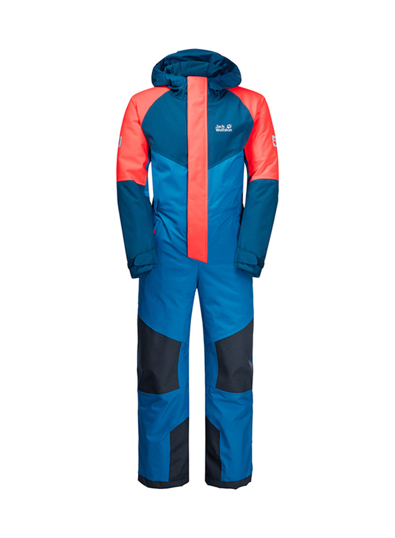 Hooded Great Snow Suit Blue/Red