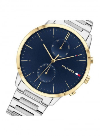 Men's Stainless Steel Quartz Chronograph Wrist Watch With Calendar Display