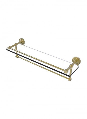 Dottingham Gallery Towel Bar Glass Shelf Clear/Gold 22inch