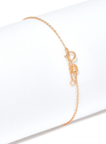 18 Karat Rose Gold Mother Of Pearl Single Stone Bracelet