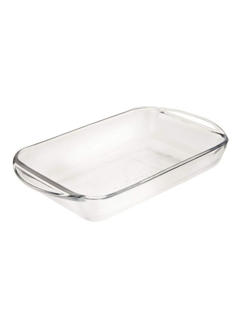 Glass Baking Pan Clear 35x20x6centimeter