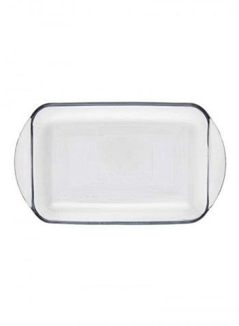 Glass Baking Pan Clear 35x20x6centimeter