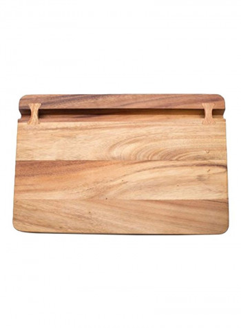 Cutting Board With Large Knife Holder Beige 10.2x15.2x1.5inch