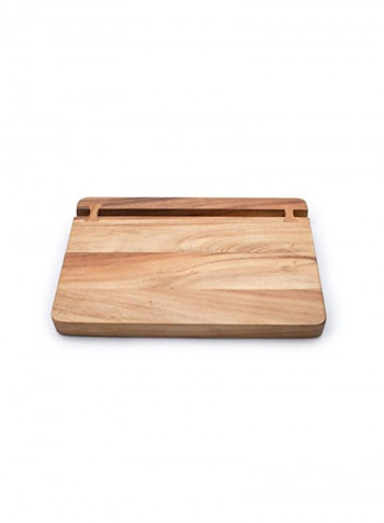 Cutting Board With Large Knife Holder Beige 10.2x15.2x1.5inch