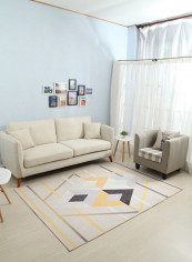 Classic Nordic Style Geometric Pattern Carpet Multicolour 160x230centimeter