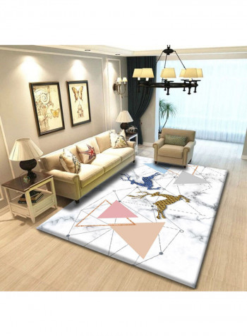 Simple Nordic Style Geometry Printed Anti-Slip Carpet Multicolour 160x230centimeter