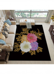 Simple 3D Floral Printed Living Room Carpet Multicolour 160x230centimeter