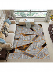 Simple Geometric Pattern Non-Slip Carpet Multicolour 160x230centimeter