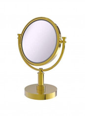 Vanity Top 3x Magnification Makeup Mirror Gold/Clear 8inch