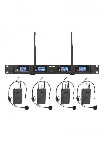 4-Channel Wireless System With Headset Microphones