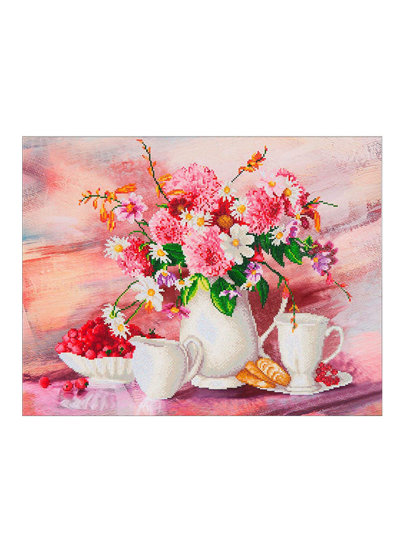 Flower Vase Designed Artwork Kit Pink/White/Green