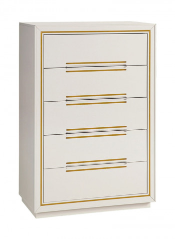 Davis Chest Of Drawer White 85 x 46 x 127centimeter