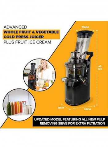 Masticating Juicer and Ice Cream Make 240 W F1900/BLK Black
