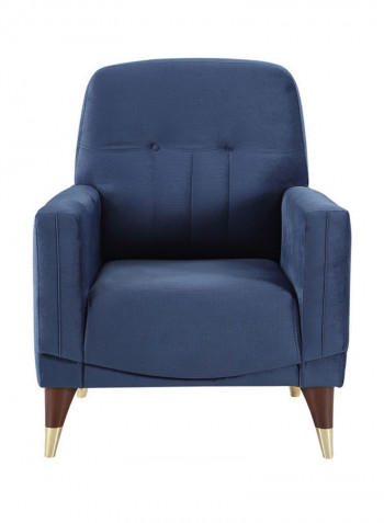 Tufted Sofa Blue/Brown/Gold