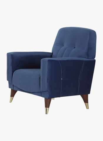 Tufted Sofa Blue/Brown/Gold