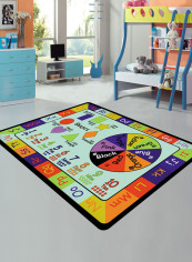 Printed Anti-Skidding Mat Multicolour 140x230centimeter