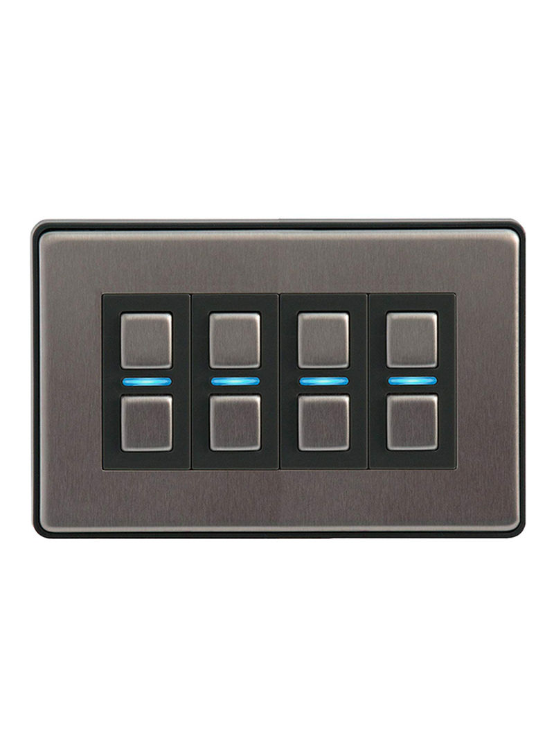 Smart Series Dimmer Switch - 4 Gang Grey 9.2x3x9.2centimeter